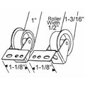 Drawer Front Roller Set, 1/4" H