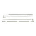 Drawer Slide, 22" L, Steel Plated, PR