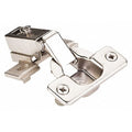 Butt Hinge, Steel, Concealed Mounting, 1 1/2 in Leaf W x 2 1/4 in Leaf H, Nickel