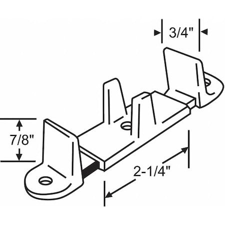 Floor Guide, Nylon, Unfinished, 3-21"L, PK2
