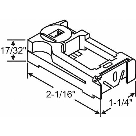 Lock Shoe, Window Balance Pivot, 2.062" L