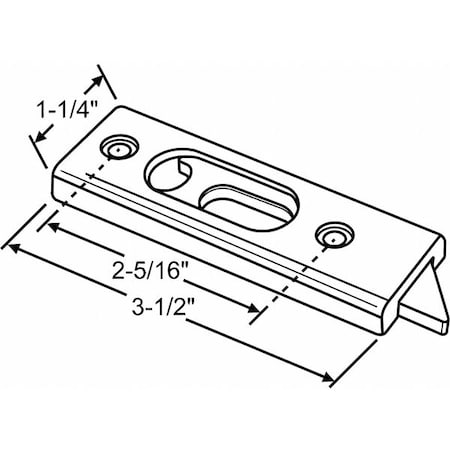 Tilt Slide Latch, Tilt Window, 3-1/2" L