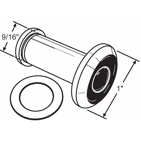 Door Viewer, Polished, 9/16" Hole Dia.