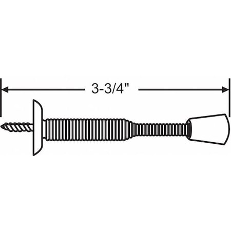 Door Stop, Door Mount, Plated