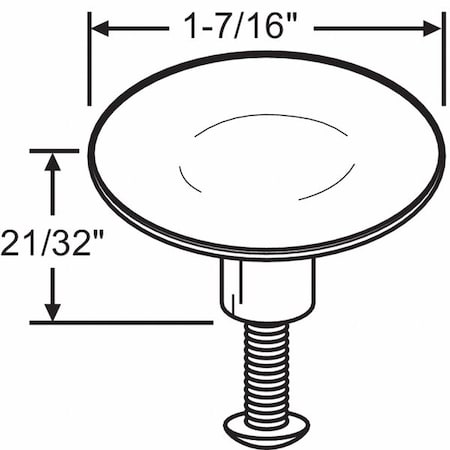 Cabinet Knob, Round Shape, Zinc