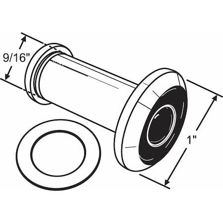 Door Viewer, Polished, 9/16" Hole Dia.