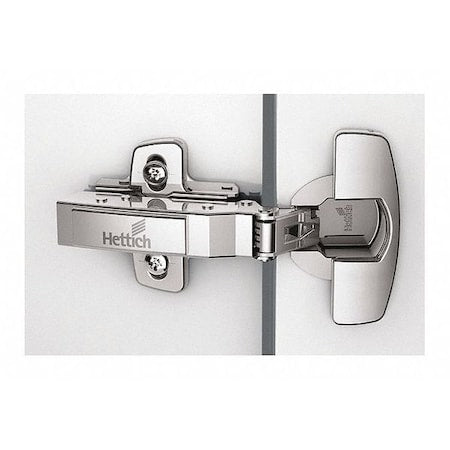 Butt Hinge, Steel, Concealed Mounting, 1 15/16 in Leaf W x 2 3/8 in Leaf H, Nickel