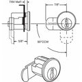 Mailbox Lock, For 4C Pedestal Mailboxes