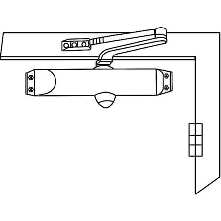 Manual, Hydraulic, 700, Door Closer, Standard Duty Interior and Exterior, Gray