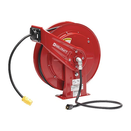 Retractable Power Cord Reel with 100 ft. Cord 1-Outlet 12/3