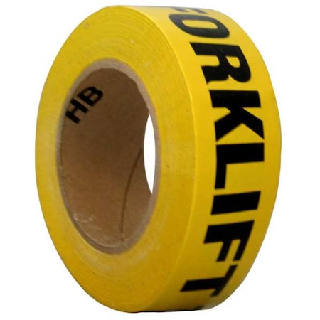 Safety Warning Tape, Solid, Black/Yl, 3" W, 3YTC5