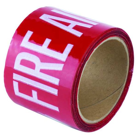 Safety Warning Tape, Solid, Red/White, 3" W, 3YTD2