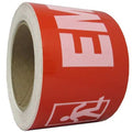 Safety Warning Tape, Solid, Red/White, 3" W, 3YTD5