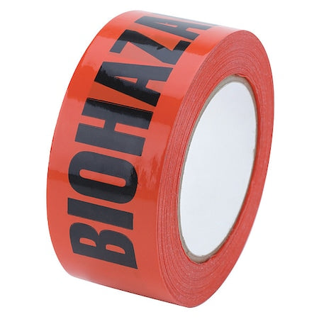 Safety Warning Tape, Solid, Black/Org, 2" W