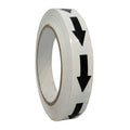 Arrow Marking Tape Vinyl White/Black, 3/4" W x 120 ft. L, 6 mil Thick