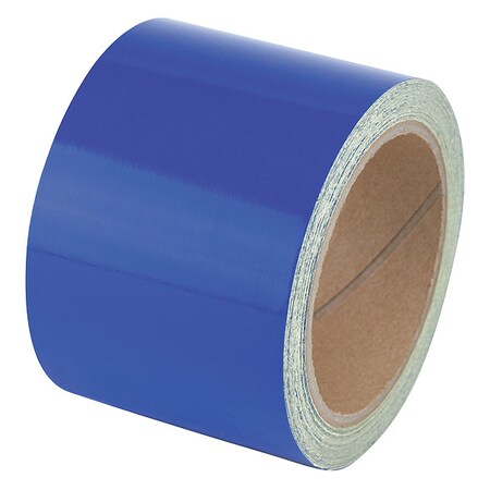 Reflective Safety Tape Vinyl Blue, 3" W x 10 yd. L, 5.5 mil Thick