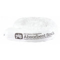 Sorbent Sock, 12 gal, 3 in x 48 in, Oil, White, 12 PK
