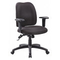 Fabric Task Chair, 22 1/2-, Adjustable, Black