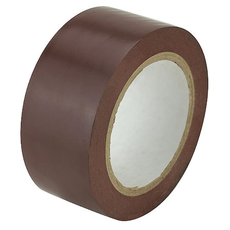 Aisle Marking Tape Vinyl Plastic Brown, 2" W x 36 yd. L, 5 mil Thick