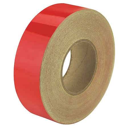 Reflective Safety Tape Vinyl Red, 2" W x 50 yd. L, 5.5 mil Thick