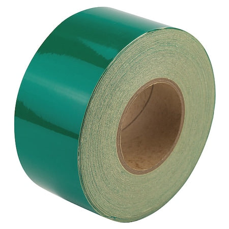 Reflective Safety Tape Vinyl Green, 3" W x 50 yd. L, 5.5 mil Thick