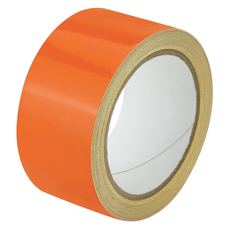 Reflective Safety Tape Vinyl Orange, 2" W x 10 yd. L, 5.5 mil Thick