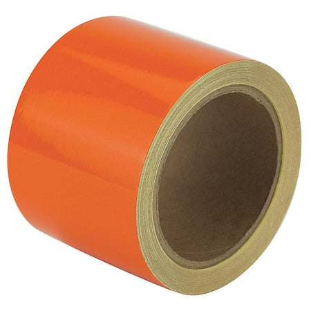 Reflective Safety Tape Vinyl Orange, 3" W x 10 yd. L, 5.5 mil Thick