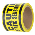 Safety Warning Tape, Solid, Black/Yl, 3" W, 20FV85