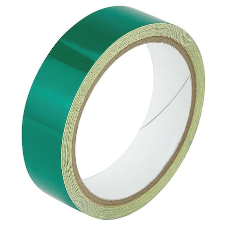 Reflective Marking Tape Vinyl Green, 1" W x 15 ft. L, 5.5 mil Thick