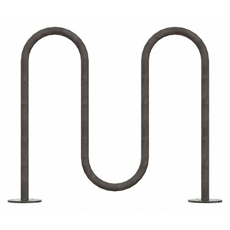 Bike Rack, Silver Color, 5 Cap., 39" W