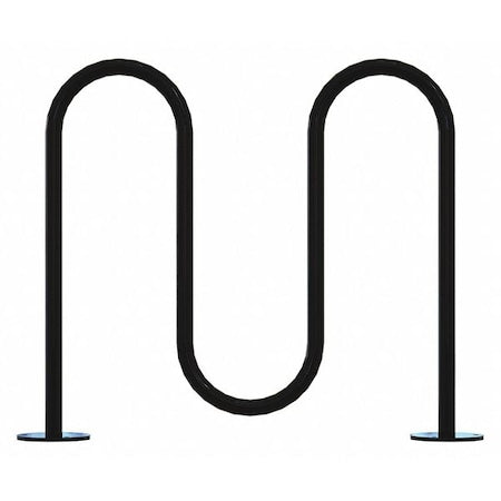 Bike Rack, Black Color, 5 Cap., 39" W