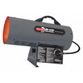 Portable Gas Torpedo Heater, Liquid Propane, Continuous Spark, 30,000 to 60,000 BtuH, 19 19/64 in L