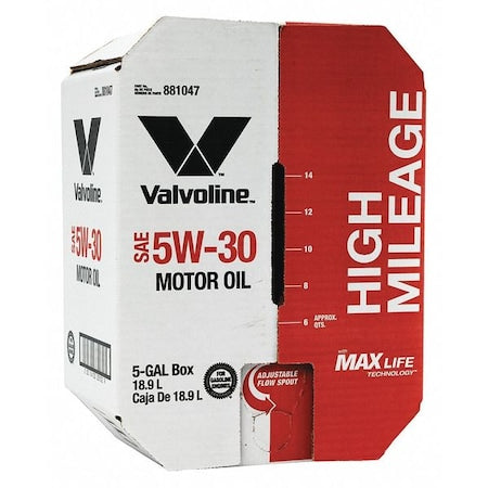 Motor Oil, 5 gal. Sz, 5W-30 SAE Grade, Box