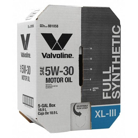 Motor Oil, 5 gal. Sz, 5W-30 SAE Grade, Box