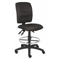 Fabric Drafting Chair, 29 1/2-, No Arm, Black
