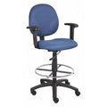 Fabric Drafting Chair, 31 1/2-, Adjustable