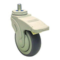 Stem Caster, 4"dia, Rubber, 190lb
