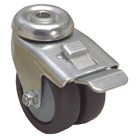 Bolt Hole Caster, 220 lb. Load, Gray Wheel