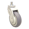 Stem Caster, 5"dia, Rubber, 220lb