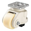 Leveling Caster, 4400lb. Load, White Wheel