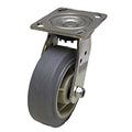 Plate Caster, 350 lb. Load, Gray Wheel