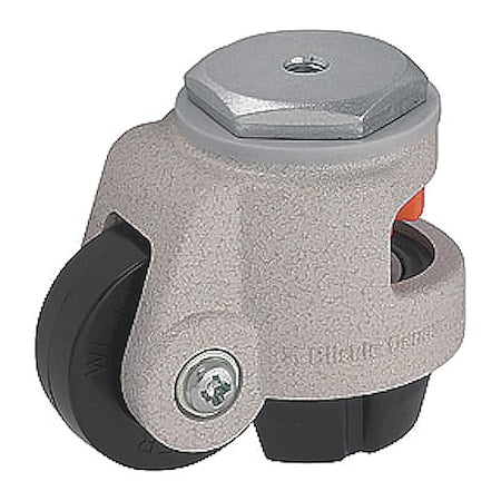 Leveling Caster, 1100lb. Load, Black Wheel