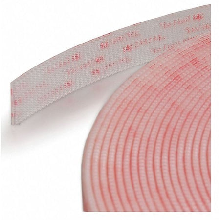 Reclosable Fastener, VHB Acrylic Adhesive, 10 ft, 1 in W, Clear