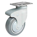 Plate Caster, Swivel, TPR, 4 7/8"H