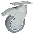 Plate Caster, 165 lb. Ld Rating, Swivel