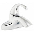 Manual Low Arc Bathroom Faucet, 4" Mount, Polished Chrome 2 Hole