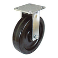 Plate Caster, 800 lb. Load, Black Wheel