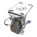 Plate Caster, 1250 lb. Load, Silver Wheel