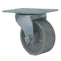 Plate Caster, 300 lb. Load, Silver Wheel