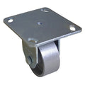 NSF-Listed Plate Caster, 450 lb. Load, Silver Wheel